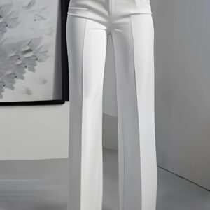 Pantalon palazzo femme taille haute coupe large
